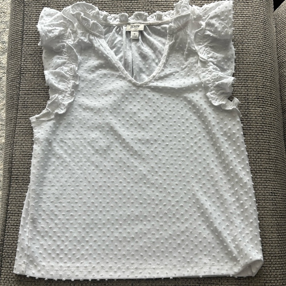 J. Crew Ruffle Sleeve Top